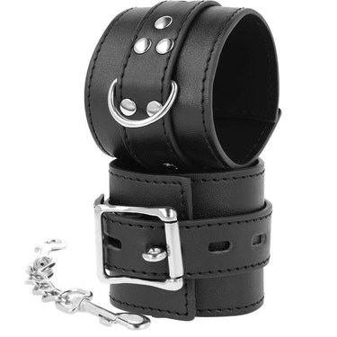 Manette in Ecopelle Regolabili con Catene e Fibbia in Metallo